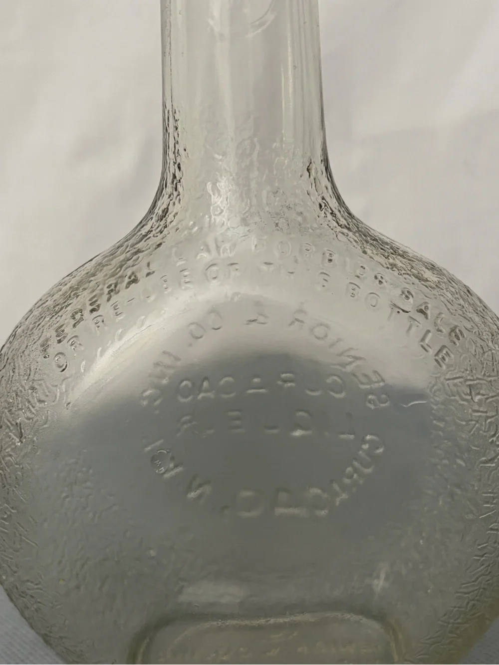 Senior & Co Curacao Liqueur Vintage Glass Bottle (F248)